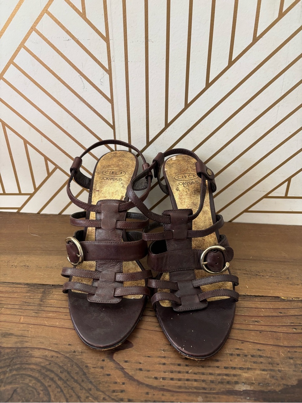 Circus by Sam Edelman Dark Brown Strappy Buckle Sandals